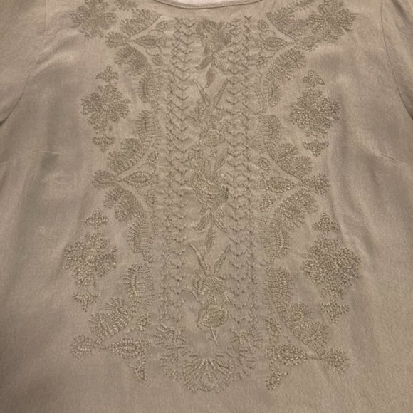 Francesca's Light Blue Embroidered Blouse in Size Small - Picture 12 of 12